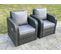 2 Pièces Fauteuil En Rotin Mobilier De Jardin Extérieur