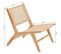 Fauteuil Lounge En Bois Massif Et Cannage - Zuma