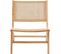 Fauteuil Lounge En Bois Massif Et Cannage - Zuma