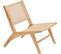 Fauteuil Lounge En Bois Massif Et Cannage - Zuma