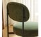 Lot De 2 Chaises En Velours Côtelé Vert, Piètement Métal Noir - Evora