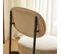 Lot De 2 Chaises En Velours Côtelé Beige, Piètement Métal Noir - Evora