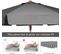 Parasol Inclinable Ø300cm Avec Manivelle Anti-uv,protection Solaire Toile Polyester Imperméable