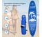 Stand Up Paddle Gonflable En Pvc Avec Sac De Transport,pagaie Réglable, 76x15x335cm