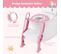 Siège De Toilette Echelle Pour Bébé Réglable Et Pliable Avec Siège Rembourré, Charge Max.75kg Rose