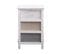 Table De Chevet 3 Tiroirs Bois Blanc Gris Beige Coeur 56x37x27