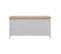 Buffet 3 Tiroirs 2 Porte Bois Blanc Beige 44x90x34