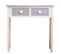 Table Console 2 Tiroirs Bois Blanc Gris Shabby 80x80x30