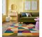 Tapis De Salon Design Lala En Polypropylène - Multicolore - 80x150 Cm