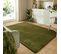 Tapis De Salon Uni En Laine Leone En Laine - Vert - 120x170 Cm