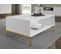Table Basse Blanc Mat Fraisé 90x60 cm Avec Étagére De Haute Qualité Modèle Surfa
