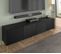 Meuble TV 200x56x42 Cm Noir Mat Surfa  Meuble Hi-fi Luxueux Sur Pied Avec 4 Portes