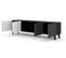 Meuble TV Meuble Hi-fi Sur Pied Noir/vert Foncé 200x42x56cm Ravi F Peint Pied Noir