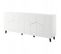 Commode De Rangement Meuble Universel 200x82x42 Cm Blanc Mat Viso Sur Pieds