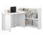 Lenart Bureau Extensible Avec Rangement 115cm Office Consus Cw01l Blanc Brillant Gauche