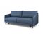 Canapé Convertible 3 Places Tissu Rozi 3dl11 210x99cm Ton Bleu