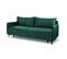 Canapé Convertible 3 Places Tissu Lazio 3dl298 210x99cm Velour Vert