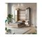 Lit Escamotable +2 Placards Vertical 140x200+(50x2)cm Miroir Lit Mural Chêne Sauvage/blanc