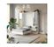 Lit Escamotable +2 Placards Vertical 140x200+(50x2)cm Miroir Lit Mural Supérieur Blanc /chêne Sonoma