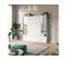 Lit Escamotable +2 Placards Vertical 140x200+(50x2)cm Miroir Lit Mural Supérieur Blanc/blanc