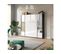 Lit Escamotable +2 Placards Vertical 120x200+(50x2)cm Miroir Lit Mural Anthracite/blanc Brillant