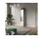 Lit Escamotable +2 Placards Vertical 120x200+(50x2)cm Miroir Lit Mural Supérieur Chêne Sonoma/blanc