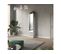 Lit Escamotable +2 Placards Vertical 120x200+(50x2)cm Miroir Lit Mural Blanc/béton