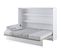 Lenart Lit Escamotable Matelas Inclus Horizontal 160x200cm Blanc Mat Lit Rabattable"consus"