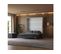 Lit Escamotable 180x200cm Vertical Canapé Anthracite Lit Mural Sup M1 Blanc