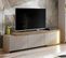 Meuble TV 180x40x48cm Dasar Cachemire/chêne Naturel Meuble Hi-fi à Poser Avec LED