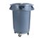 Poubelle En Plastique Gris -121l -