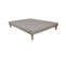 Sommier Tapissier 140x190cm Gris Fabrication Francaise + Pieds