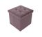 Pouf Tabouret Boîte De Rangement Marron Contemporain 30x30x30