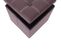 Pouf Tabouret Boîte De Rangement Marron Contemporain 30x30x30