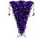 Sapin De Noël Artificiel Noir 180 Cm Inversé Arbre D'halloween Avec 270 Lumières LED Violettes Décor