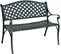 Banc De Jardin Extérieur 2-3 Places En Fonte D'aluminium Design Ajouré avec Accoudoirs 103 X64 X83cm