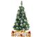 Sapin De Noël Artificiel Luxuriant 120 cm Aiguilles De Pin Enneigées Avec Effet Irisé En Pvc