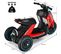 Scooter Électrique 6v Pour Enfants 3+ Ans, Avec 3 Roues, Style Futur, 80,5 X 41 X 51,5 Cm Rouge