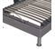 Sommier Électrique S62+lattes Bois - Réglage Fermeté Zone Lombaires - 2x80x200 - Gris