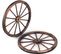 Lot De 2 Roues De Chariot Vintage En Bois Rétro,76cm De Diamètre Pour Décoration