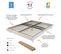 Matelas + Sommier 140x190 Mousse - Maryland - Soutien Ferme - Sommier Démonté - Blanc