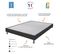 Matelas + Sommier Tapissier 90x200 Mousse - Melior - Soutien Ferme - Simili Taupe