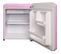 Chatel Mini Cube Réfrigérateur Rétro Rose 46 litres Linarie Avec Congélateur Intégré LK48MBPINK