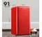 Réfrigérateur Table Top Rétro 91l Rouge Avec Compartiment Congélateur Intégré Lk90ttred