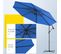 Parasol Déporté 3m Excentré Avec 24 LED Lampe Solaire En Polyester Inperméable Hauteur 250cm