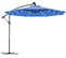 Parasol Déporté 3m Excentré Avec 24 LED Lampe Solaire En Polyester Inperméable Hauteur 250cm