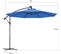 Parasol Déporté 3m Excentré Avec 24 LED Lampe Solaire En Polyester Inperméable Hauteur 250cm