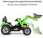 Excavatrice Electrique Pour Enfants, Tractopelle à Batterie 12v Pour Enfants Vert