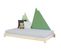 Lit Simple En Bois Teeny Verni 80x160cm