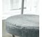 Lot De 4 Chaises Pliante Tabourets Pliable Coussin Rond En Fourrure Avec Dossier, Gris